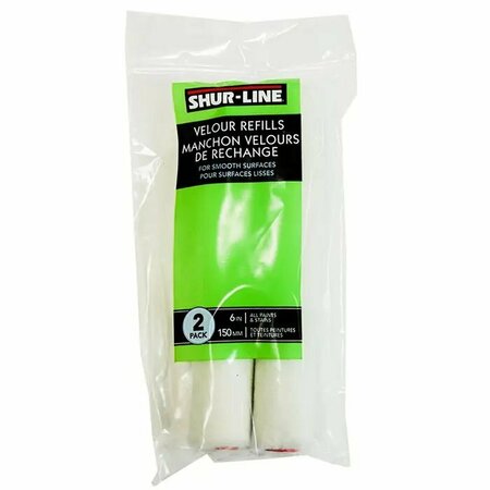 SHUR-LINE 6" Mini Paint Roller Cover, Velour, 2 PK 2006702